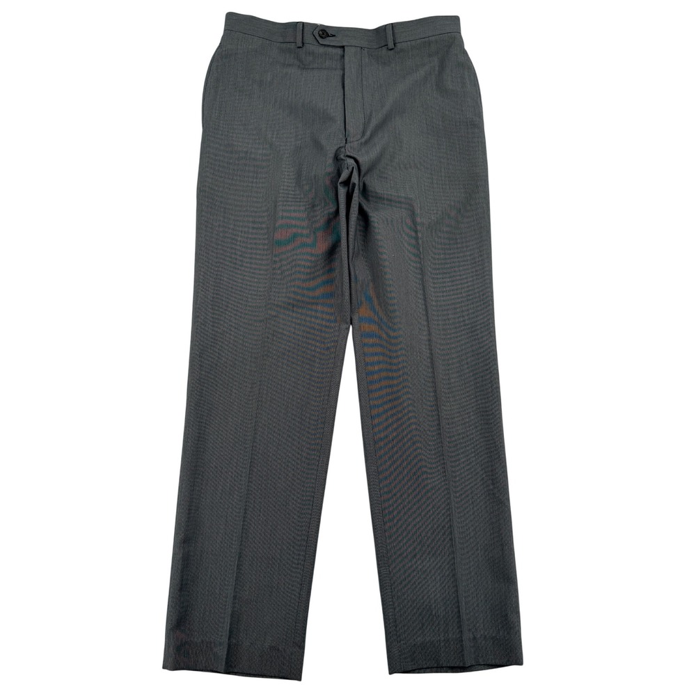Ralph Lauren Mens Gray Dress Slacks Flat Front Straight Leg Trousers 34W x 32L